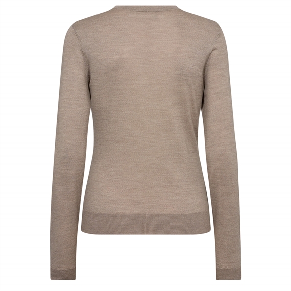 Ivy Copenhagen Essex LS O-Neck Strik, Beige 